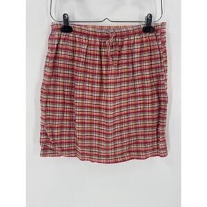 90s Silver Wear Vintage Skirt Women Large Multicolor Plaid Mini Skirt Drawstring